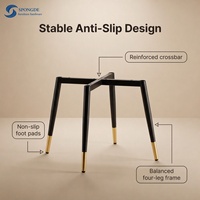 Base de chaise en métal soudé de qualité commerciale moderne à 4 pieds pour chaises de salle à manger et de cuisine rembourrées