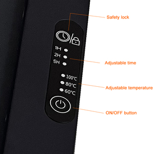 <span class=keywords><strong>Plaque</strong></span> chauffante électronique plate 400W, plateau chauffant électrique extra long, solide, luxueux, en noir - Product Image 4
