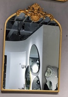 24x36 Antique Designer Grand Métal Encadré Arendahl Traditionnel Mur Arche Miroir Plaqué Or Fer Verre Baroque Inspiré Home Decor