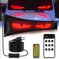 Contrôleur d'affichage usb pare-brise programmable devil eyes slim rgb intérieur flexible led matrice panneau lumineux pour voiture camion concert