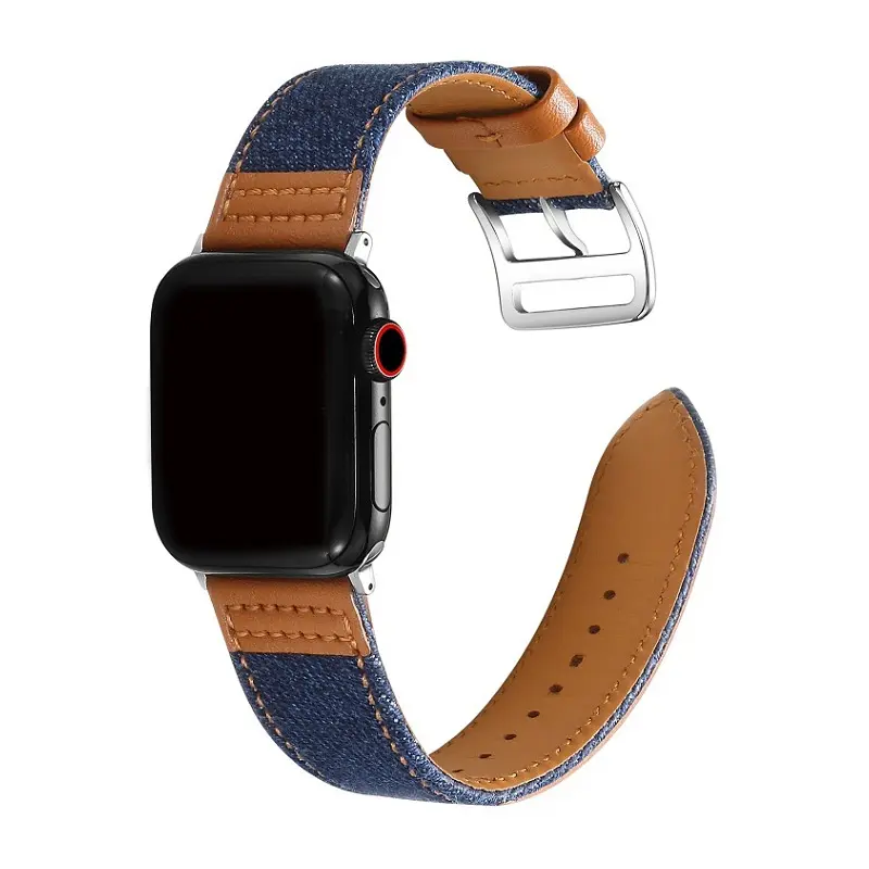 Wholesale Full Grain for Apple Watch Band Women Men Leather Watch Strap for Smart Watch Band