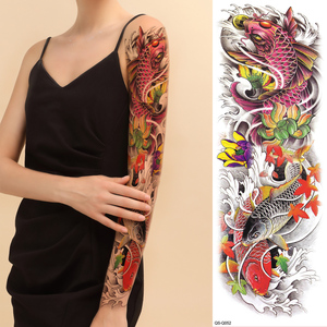 Tatouages temporaires en gros pour le corps, imperméables, grand format, pour <span class=keywords><strong>bras</strong></span> entier ou demi-<span class=keywords><strong>bras</strong></span>, motifs tigre, <span class=keywords><strong>lion</strong></span>, animaux, pour hommes et femmes - Product Image 3