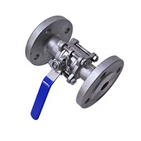 Vanne à boisseau sphérique à bride en acier inoxydable 304, manuelle, DN15-DN50, pour eau, gaz, huile, ODM, OEM, application générale