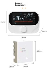 หน้าจอสัมผัส LCD สีขาว ระบบควบคุมความร้อนใต้พื้นแบบไร้สาย RF Tuya WiFi รุ่นใหม่ พร้อมโปรแกรมตั้งเวลารายสัปดาห์ ความแม่นยำ 0.5 องศา กันน้ำ รุ่นที่ 2 - Product Image 6