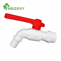 Robinet mural en plastique PP pour cuisine, raccord rapide fileté 1/2 3/4 pouce, eau froide