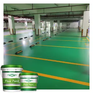 Pintura de piso epóxi verde, tinta à base de água, acrílica, corvo, estacionamento, construção de esportes, cimento, tinta de chão