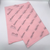Papier de soie d'emballage noir personnalisé avec logo doré pour l'emballage de produits, vêtements, papier de soie d'emballage avec impression de logo