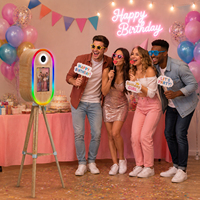 Kiosque Photobooth pour Fête d'Anniversaire, Coque de Photobooth Selfie iPad, Machine Photobooth Portable DSLR