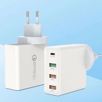 Chargeur mural multi-ports 48W GaN Type-C 4-en-1 à charge rapide USB-C PD QC3.0 pour ordinateur portable – Vente Flash