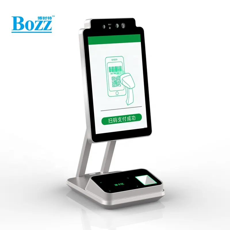 Bozz Desktop Point of Sale Device avec caméra Carte IC Dispositif de reconnaissance faciale Système de point de vente Kiosque de paiement