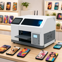 Impresora UV de Sobremesa Mini A5 para Carcasas de Teléfono, Impresora de Inyección de Tinta Plana con IA Inteligente para Dibujo, Escaneo de Códigos, Impresión en la Nube H5