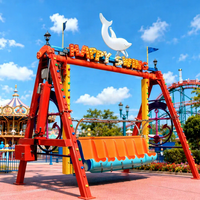 Manège Balançoire Happy Swing en fibre de verre pour parc d'attractions, équipement de fête foraine à vendre