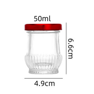 Exquisito Frasco de Vidrio Blanco de Boca Ancha de 50ml 75ml 100ml para Almacenamiento de Alimentos, Nido de Pájaro, Mermelada, Especias, con Tapa de Rosca y Base Grabada - Product Image 4