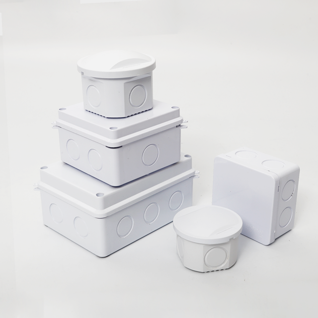 Color Custom ND-RT 200*200*80mm IP65 ABS Plastic White PVC Orange Junction Box Electrical