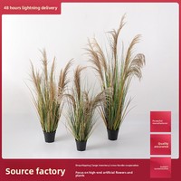 Grosir Pabrik Merek Yida Tanaman Pot Rumput Pampas Buatan Satu Tangkai 90-145cm untuk Rumah dan Hotel