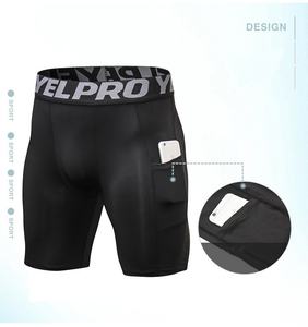 Wholesale <b>Men's</b> Fitness Shorts with Pockets Quick-Drying <b>Stretchy</b> Compression for Sports Running Training Shorts - Product Image 4