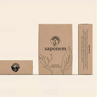 Vente en gros de boîtes d'emballage en papier recyclé pour savon artisanal, personnalisées avec impression couleur pleine