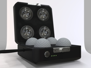 Boîte chauffante pour balles de golf, avec batterie intégrée, résistante aux chocs, support de rangement portable à 4 emplacements pour jeu de golf en plein air, vente directe d'usine - Product Image 1