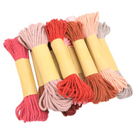 Cordon de tapisserie tissé 2 mm 10 m, corde en coton teint 3 brins, fil mélangé du Shandong pour le tissage textile et la décoration intérieure