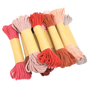 Corda per Tessitura Intrecciata da 2mm 10m, Filato Misto Cotone Tinto a 3 Capi per Tessitura a Mano Fai-da-te e Decorazioni per la Casa - Product Image 5