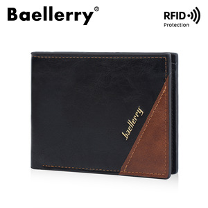 กระเป๋าสตางค์แบบสั้นสำหรับผู้ชายแบรนด์ Baellerry สีดำกาแฟ ป้องกัน RFID ใช้ได้ทุกวัน - Product Image 4