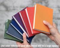 Carnet de croquis LABON Classic Square A5, couverture rigide en papier, couverture en lin uni, pour aquarelle