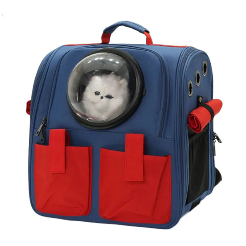 Sac à dos pour animaux de compagnie pour chats Portable Pets Backpack Dog Travel Bag Space Capsule Breathable Pet Carrier Products Dual Pocket