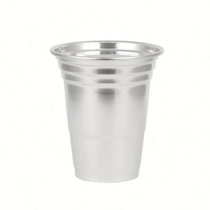 แก้วอลูมิเนียมแบบใช้แล้วทิ้งรุ่นใหม่ปี 2024 สำหรับโปรโมชั่น แก้วเบียร์แบบผนังเดี่ยวสั่งทำพิเศษ แก้วน้ำเย็น แก้วเบียร์ - Product Image 1