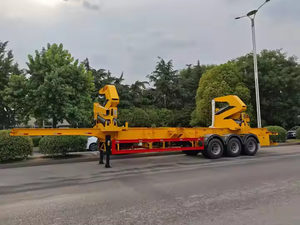 รถกึ่งพ่วงแบบ3เพลาข้างยกแบบโลว์เบดพร้อมเครน Mqh37 37ตันไซด์โลเดอร์ - Product Image 2