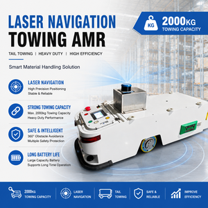 bibo TZBOT Industry Rack Traction AMR 2000kg Payload <b>Material</b> <b>Handling</b> Equipment Laser Slam Robot for Logistic Unmanned Control - Product Image 1