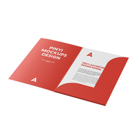 Tamaño personalizado, laminación a prueba de arañazos, en relieve, ranura para tarjeta de visita, archivo de papel, carpeta de presentación de documentos