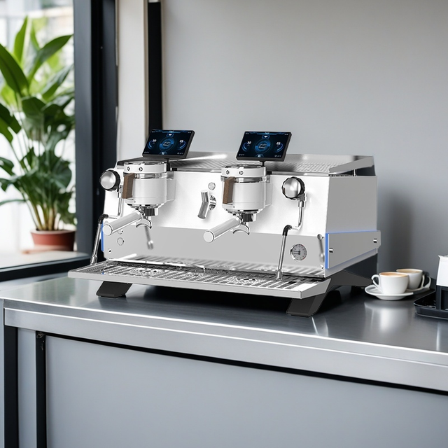 Dragon AR-2 Single or Two Group Wholesale Semi Automatic Espresso Coffee Machine with Commercial Coffee Grinder