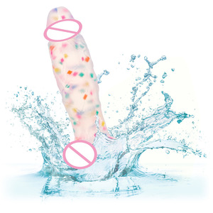 Dildo en silicone transparent avec base à ventouse évasée pour un jeu mains libres, jouets sexuels pour adultes pour femmes/débutantes - Product Image 2