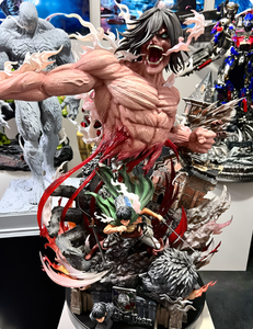 Statua GK di Eren Jaeger da L'Attacco dei Giganti per Collezionisti di Anime, 73cm in Resina, Edizione Limitata con Spada in Lega e Teste Intercambiabili - Product Image 2