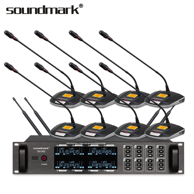 SM-800 Powerful Microphone 500-900MHz Frequency Response Ultra-sensitive Pickup >60dB S/N Ratio Anti-interference 2 AA Battery