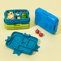 Boîte à lunch bento pour enfants à compartiment sectionné facile à nettoyer avec couvercle en plastique Boîte de rangement des aliments bento pour filles garçons pour les déjeuners à l'école