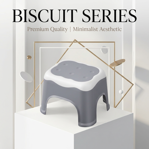 Tabouret Biscuit Style Nordique Crème, en Plastique PP Écologique, <span class=keywords><strong>Petit</strong></span> Banc Empilable, Marchepied pour Enfants et Adultes, Meuble de Salon - Product Image 2