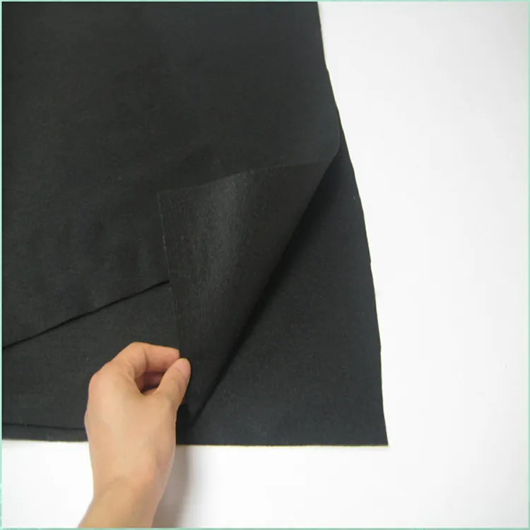 Rolos de tecido de feltro de poliéster reciclado perfurado com agulha de cor preto/cinza do fornecedor da China