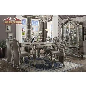 Tavolo da pranzo di lusso Longhao Furniture set 8 posti in stile europeo