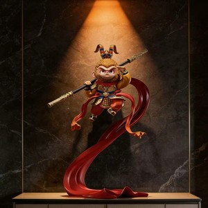 Figura Personalizable de Sun Wukong en Cobre BZY, Decoración para el Hogar y la Oficina, Regalo Comercial y Festivo, con Bastón Dorado - Product Image 3