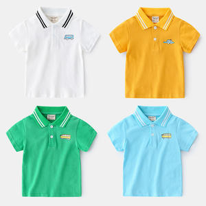 Nouveau T-shirt polo en coton coloré pour enfants de qualité supérieure, imprimé, pour garçon, provenant d'un fournisseur chinois - Product Image 4