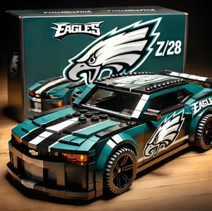 Modèle de <span class=keywords><strong>voiture</strong></span> de course Football Spirit en blocs de construction, jouet de construction en ABS, échelle <span class=keywords><strong>1</strong></span>:<span class=keywords><strong>12</strong></span>, kit d'assemblage durable pour les amateurs de sport - Product Image 1