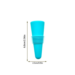 Silicone Wine Stopper 6.0cm Blue Leak Proof Bottle Cap For Red Wine Champagne - Product Image 1