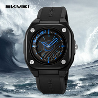 SKMEI 2329 Sport en plein air hommes montre à Quartz Style Simple bracelet en Silicone étanche cadran carré décontracté mâle montre-bracelet