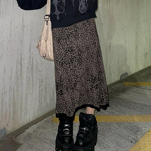 กระโปรงสั้นปักลายเสือดาวสำหรับผู้หญิงกระโปรงเอวสูงแบบลำลองฤดูร้อน - Product Image 2