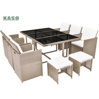 Outdoor Wasserfestes Stuhl-Set Kaffeehaus Restaurant Bistro Rattan Gewebte Gartenmöbel Essgruppe Rattan Garten-Sofa-Set