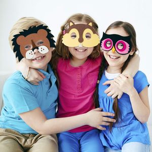 Máscaras de animales de Safari para niños Jungle Zoo Animals Máscara de dibujos animados Woodland Animal Theme Decoraciones para fiestas de cumpleaños - Product Image 4