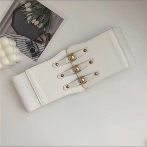 <span class=keywords><strong>Ceinture</strong></span> de taille élastique tendance pour femmes européennes et américaines, <span class=keywords><strong>large</strong></span> de 10 cm, boucle en alliage, longueur de 68 cm, mode transfrontalière, décoration de robe - Product Image 6