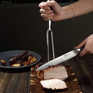 De acero inoxidable cuchillo y tenedor triple remache con empuñadura ergonómica herramienta de barbacoa <span class=keywords><strong>para</strong></span> carne de carne <span class=keywords><strong>asado</strong></span> jamón y Turquía - Product Image 5