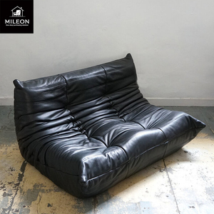 Muebles de Sala de Estar de Diseño Italiano Moderno y Lujoso, Sofá Combinado de Cuero para Sala de Estar de Villa, Conjunto Doble, Triple y Multipersona - Product Image 2